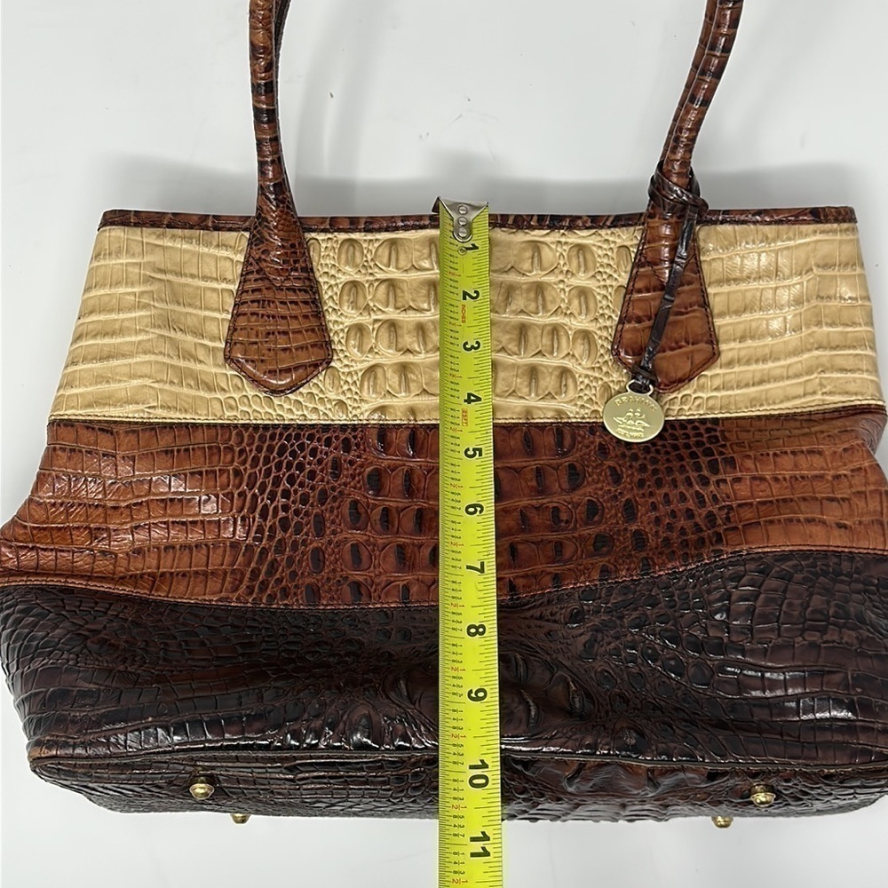 Brahmin Brown Tricolor Large Anytime Tote Purse - Picture 10 of 15